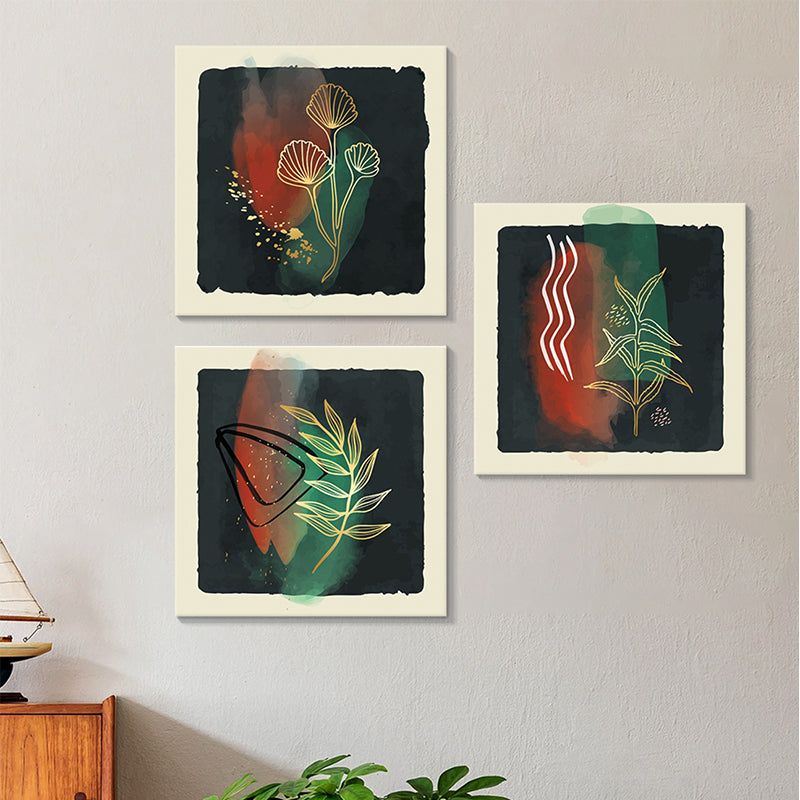 Wall Art & Paintings - Arma Abstract Wall Painting - Set Of Three