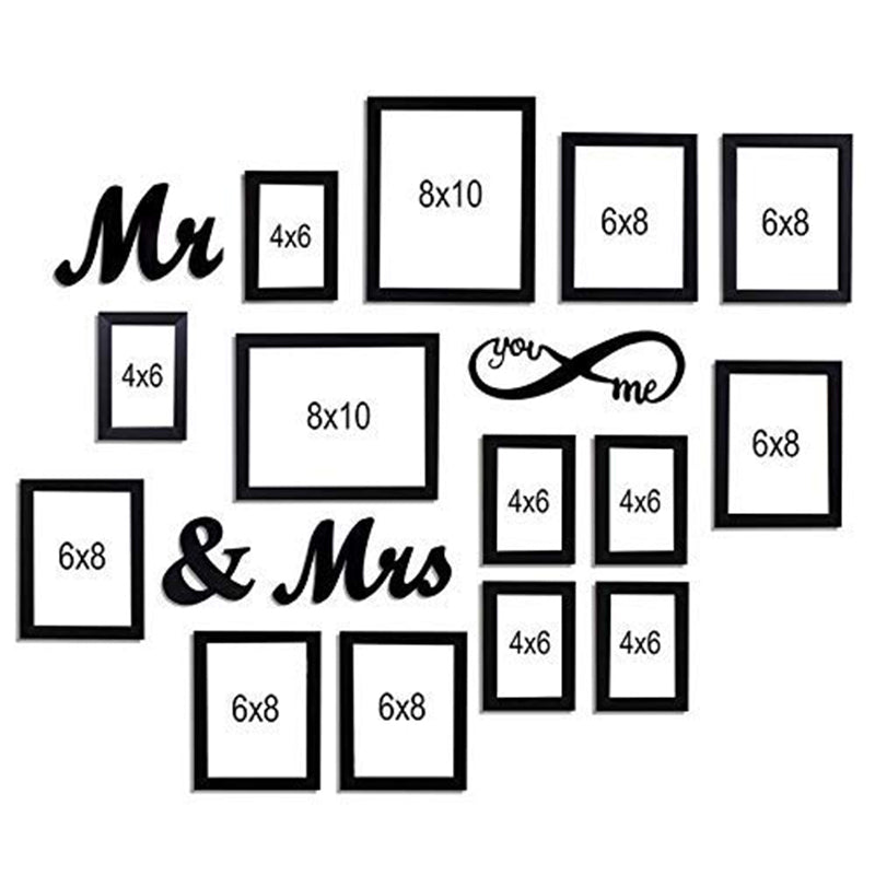 Buy Mr & Mrs Vito Photo Frame - Set Of Fourteen Photo Frames from Vaaree