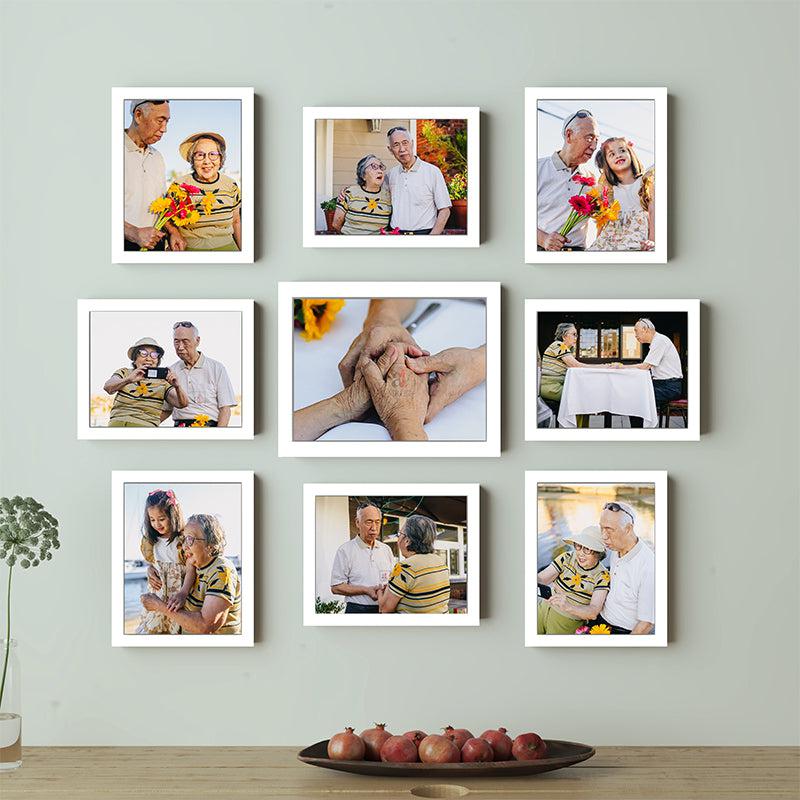 Buy Elyse Photo Frame - Set Of Nine Photo Frames from Vaaree