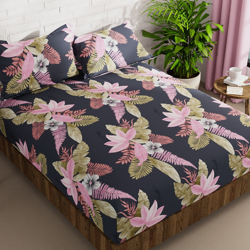 Buy Stello Bloom Floral Bedsheet Bedsheets from Vaaree