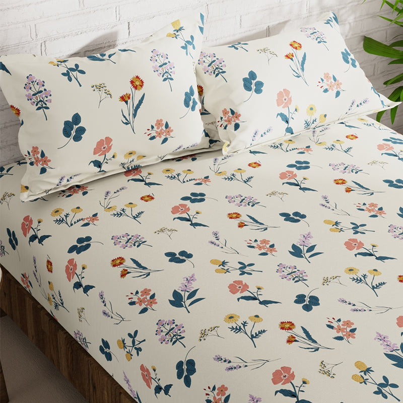 Buy Leah Floral Bedsheet Bedsheets from Vaaree