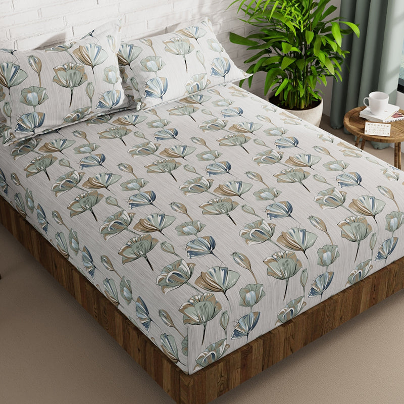 Buy Zenia Tupil Garden Bedsheet Bedsheets from Vaaree