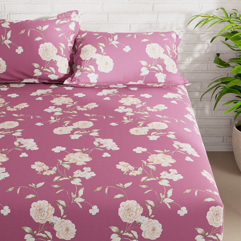 Buy Aziza Floral Bedsheet Bedsheets from Vaaree