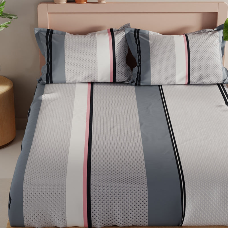 Buy Trudy Stirped Bedsheet Bedsheets from Vaaree