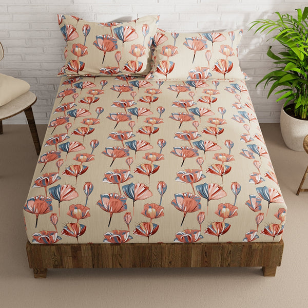 Buy Canna Floral Bedsheet Bedsheets from Vaaree