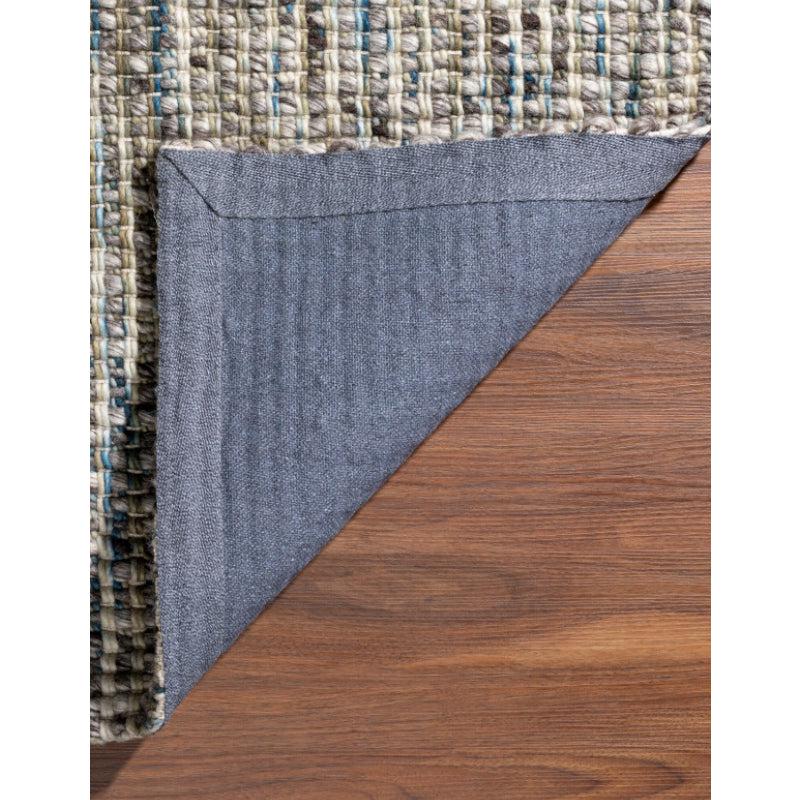 Buy Artistry Threads Hand Woven Rug - Blue & Brown Rugs from Vaaree