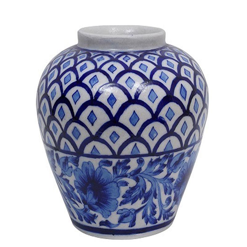 Buy Cerulean Handpainted Vase Vase from Vaaree