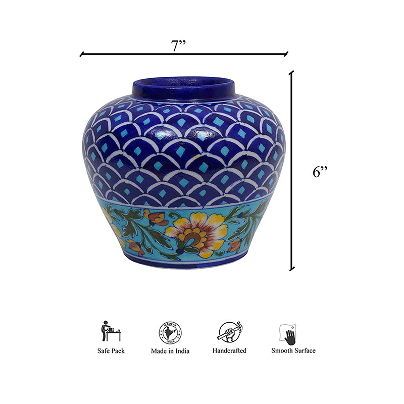 Buy Cobalt Handpainted Vase Vase from Vaaree