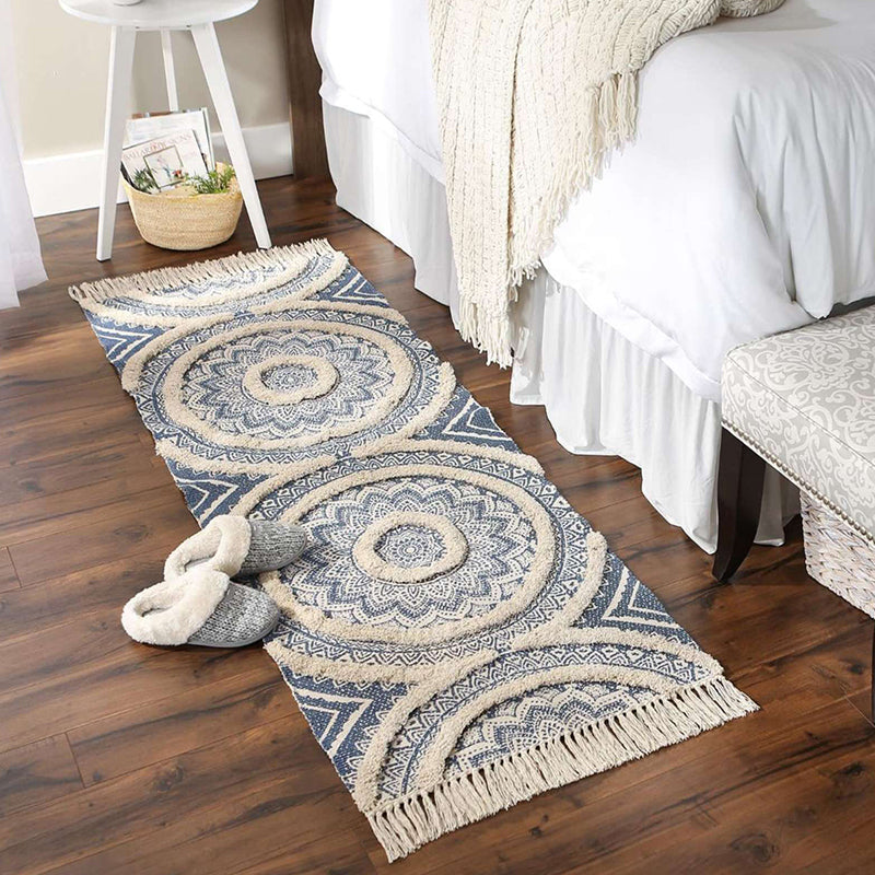 Buy Mita Boho Runner Rug - Blue Runner Rug from Vaaree