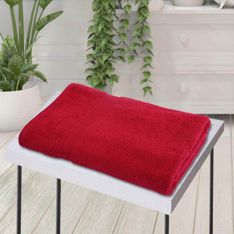 Buy Miorah Bath Towel - Red Bath Towels from Vaaree