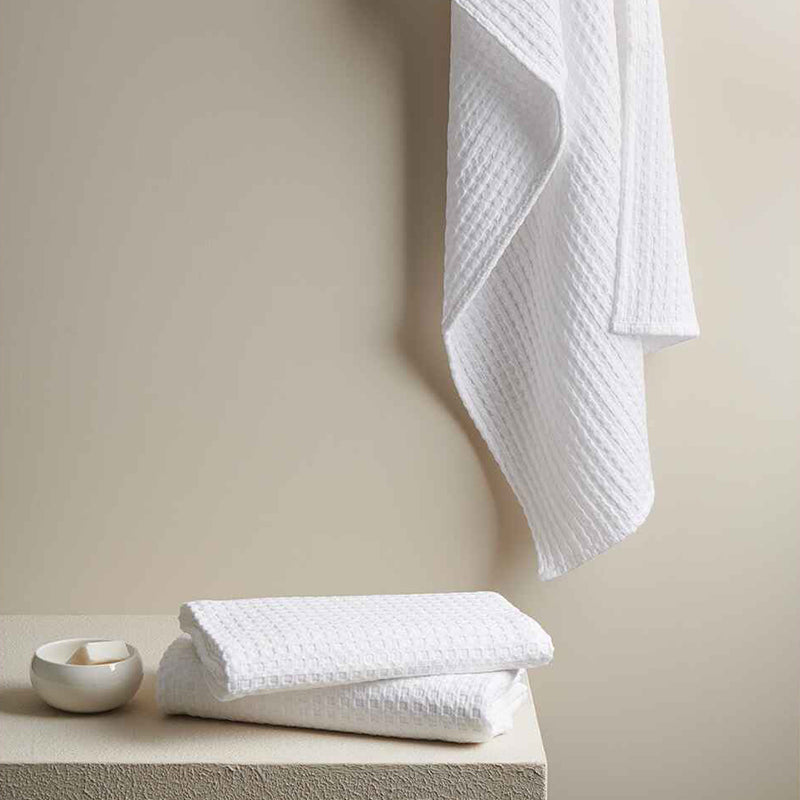 Buy Zira Textured Waffle Towel Combo (White) - Four Piece Set Towel Sets from Vaaree