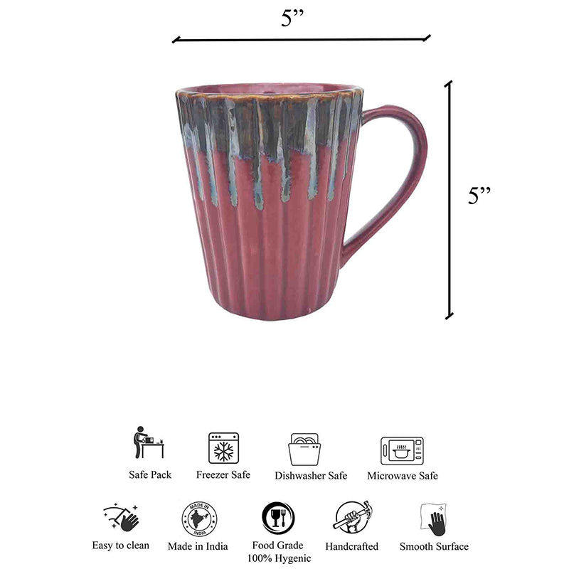 Buy Atina Ceramic Mug (Red) - 200 ML Mug & Tea Cup from Vaaree