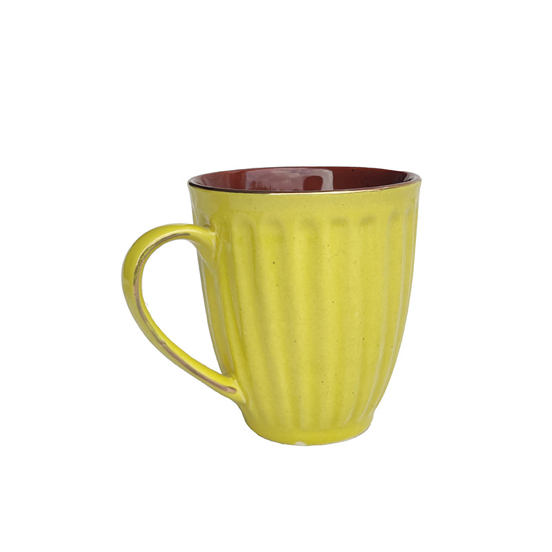 Buy Halta Ceramic Mug (Yellow) - 300 ML Mug & Tea Cup from Vaaree