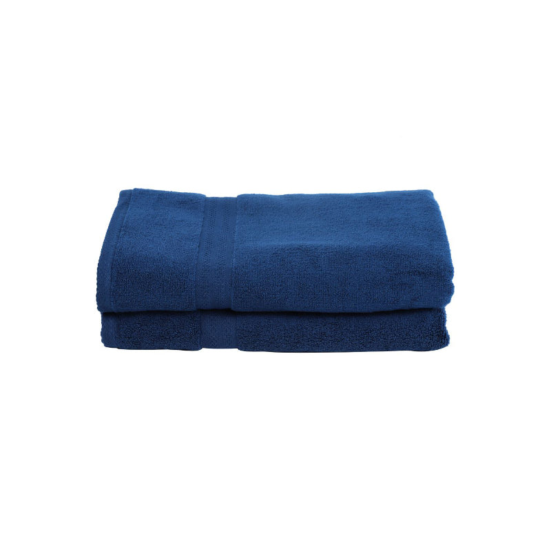 Buy Miorah Bath Towel (Blue) - Set Of Two Bath Towels from Vaaree