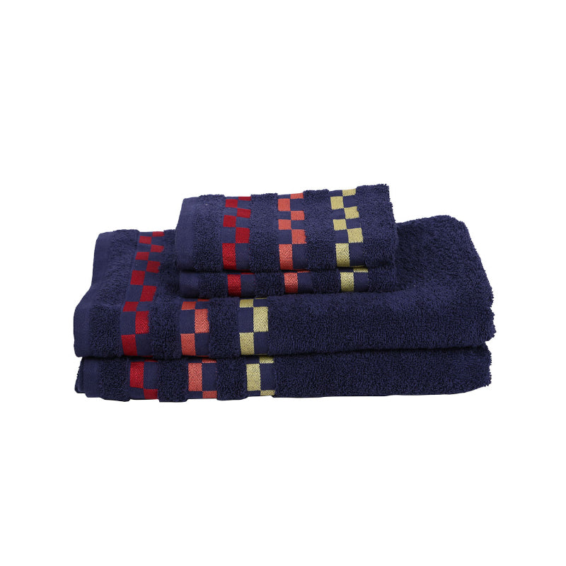 Buy Delpha Towel Combo (Navy Blue) - Set Of Four Towel Sets from Vaaree