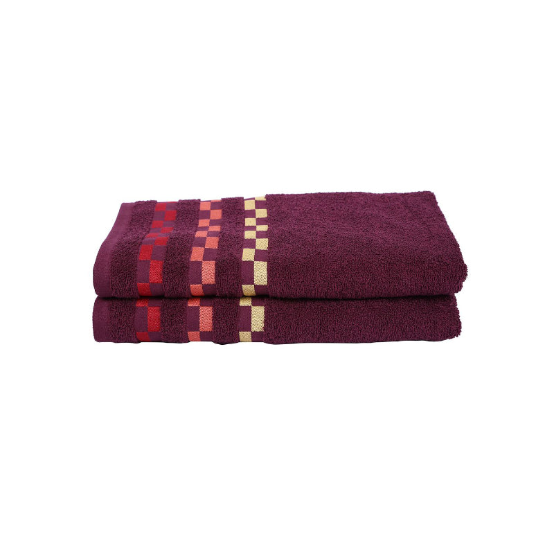 Buy Delpha Bath Towel (Violet) - Set Of Two Bath Towels from Vaaree