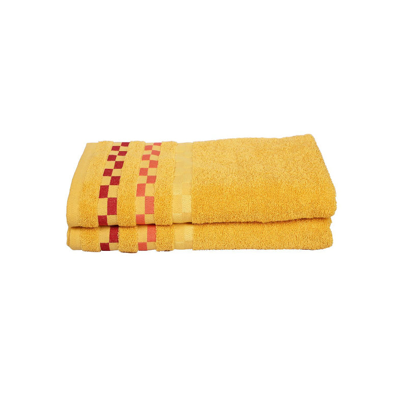 Buy Delpha Bath Towel (Yellow) - Set Of Two Bath Towels from Vaaree