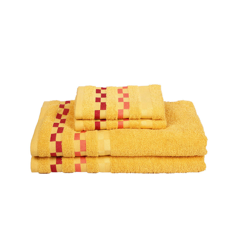 Buy Delpha Towel Combo (Yellow) - Set Of Four Towel Sets from Vaaree