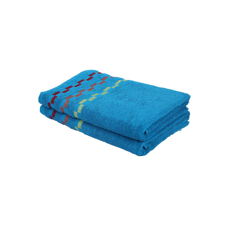 Buy Delpha Bath Towel (Blue) - Set Of Two Bath Towels from Vaaree