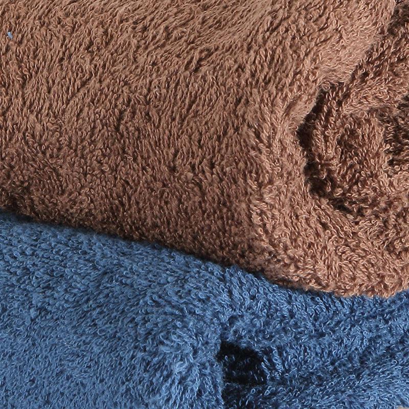 Buy Bodil Bath Towel (Navy Blue & Brown) - Set Of Two Bath Towels from Vaaree