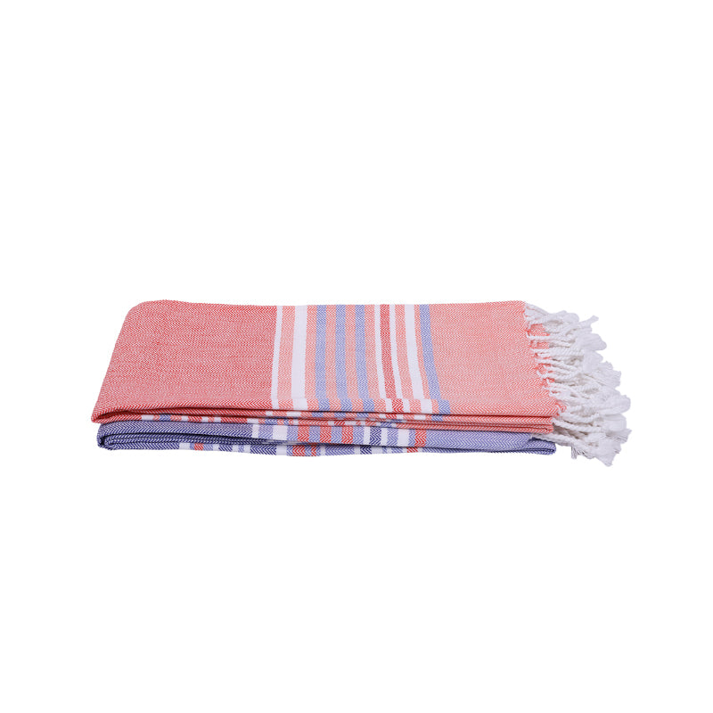 Buy Jadore Bath Towel (Peach & Lilac) - Set Of Two Bath Towels from Vaaree