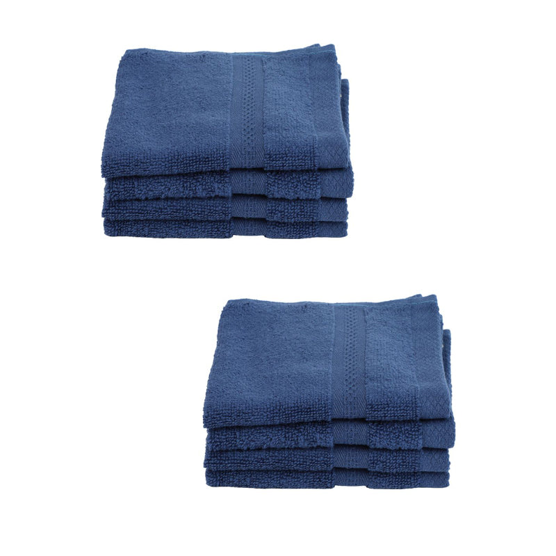 Buy Miorah Face Towel (Blue) - Set Of Eight Hand & Face Towels from Vaaree