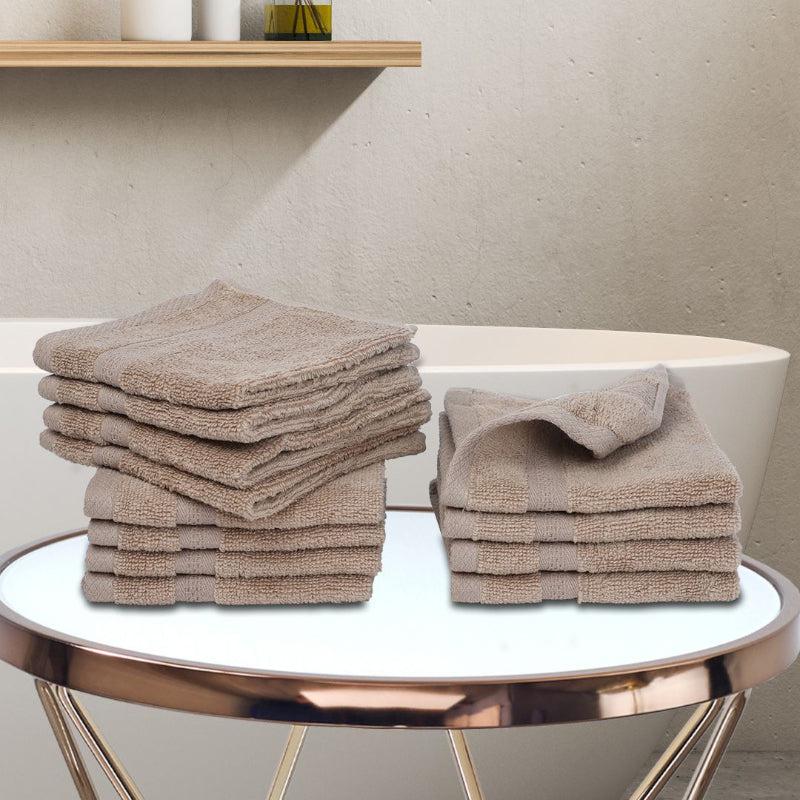 Buy Miorah Face Towel (Beige) - Set Of Twelve Hand & Face Towels from Vaaree