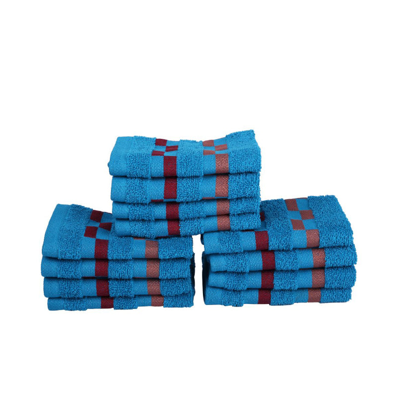 Buy Delpha Face Towel (Light Blue) - Set Of Twelve Hand & Face Towels from Vaaree