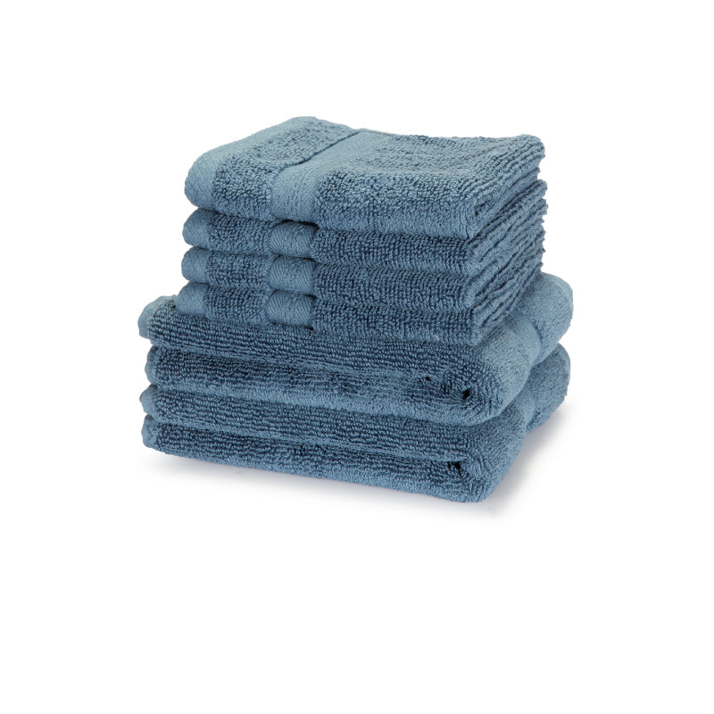 Buy Miorah Hand & Face Towel Combo (Blue) - Six Piece Set Hand & Face Towels from Vaaree