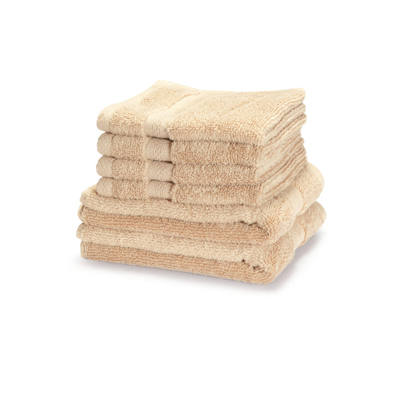 Buy Miorah Hand & Face Towel Combo (Beige) - Six Piece Set Hand & Face Towels from Vaaree