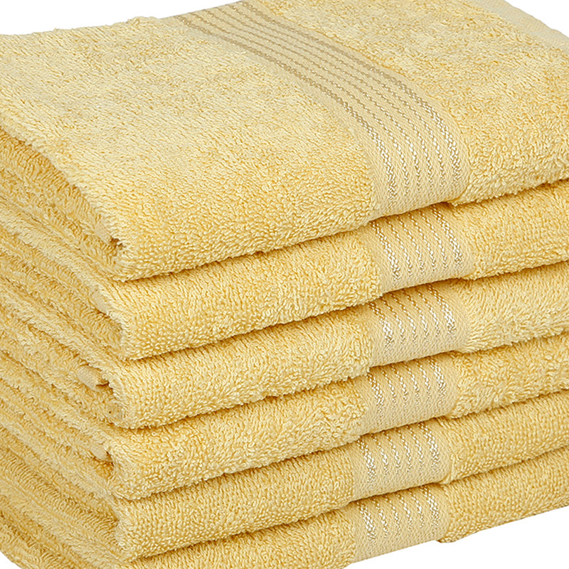 Buy Eva Quick Dry Hand Towel (Yellow) - Set Of Six Hand & Face Towels from Vaaree