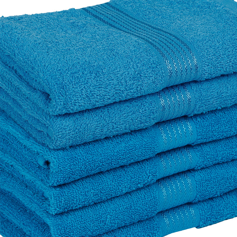 Buy Eva Quick Dry Hand Towel (Blue) - Set Of Six Hand & Face Towels from Vaaree