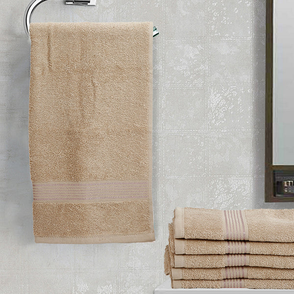 Buy Eva Quick Dry Hand Towel (Taupe) - Set Of Six Hand & Face Towels from Vaaree