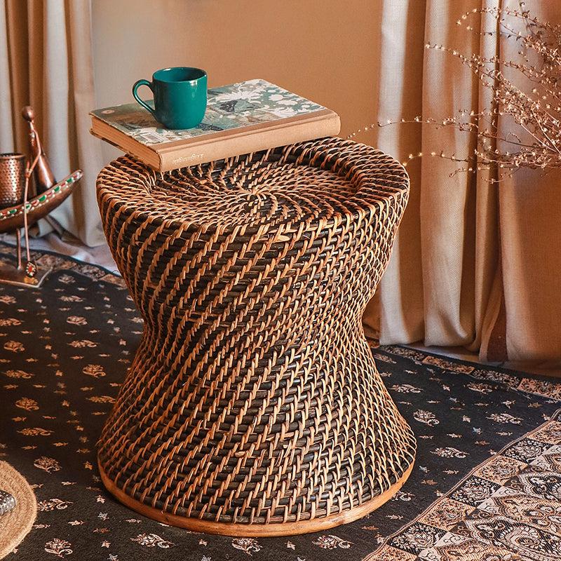 Buy Lisha Handcrafted Cane Stool Benches & Stools from Vaaree