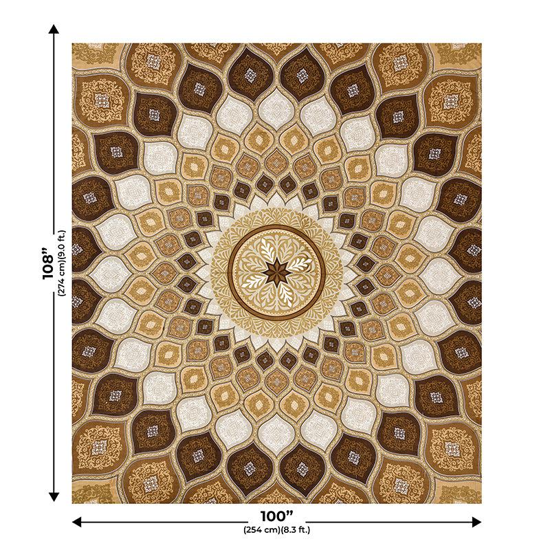 Buy Navaj Mandala Bedsheet - Yellow,Brown Bedsheets from Vaaree