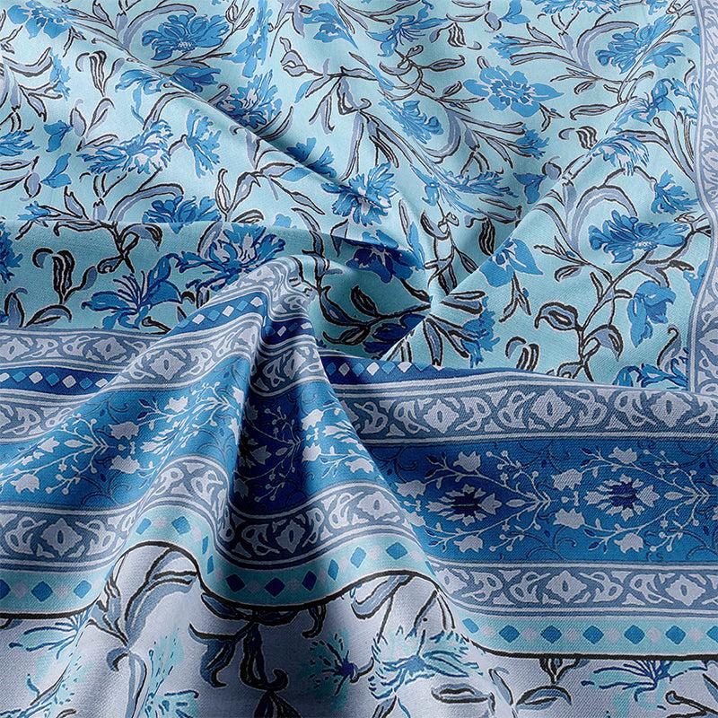 Buy Nagumo Floral Bedsheet - Blue Bedsheets from Vaaree