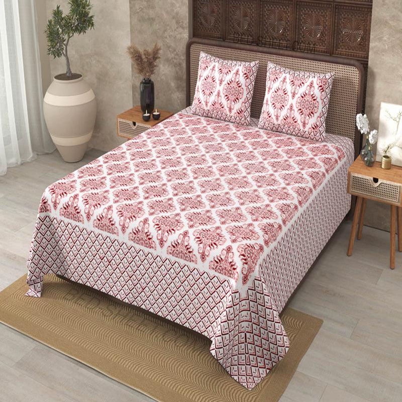 Buy Dhutha Ethnic Bedsheet - Red Bedsheets from Vaaree