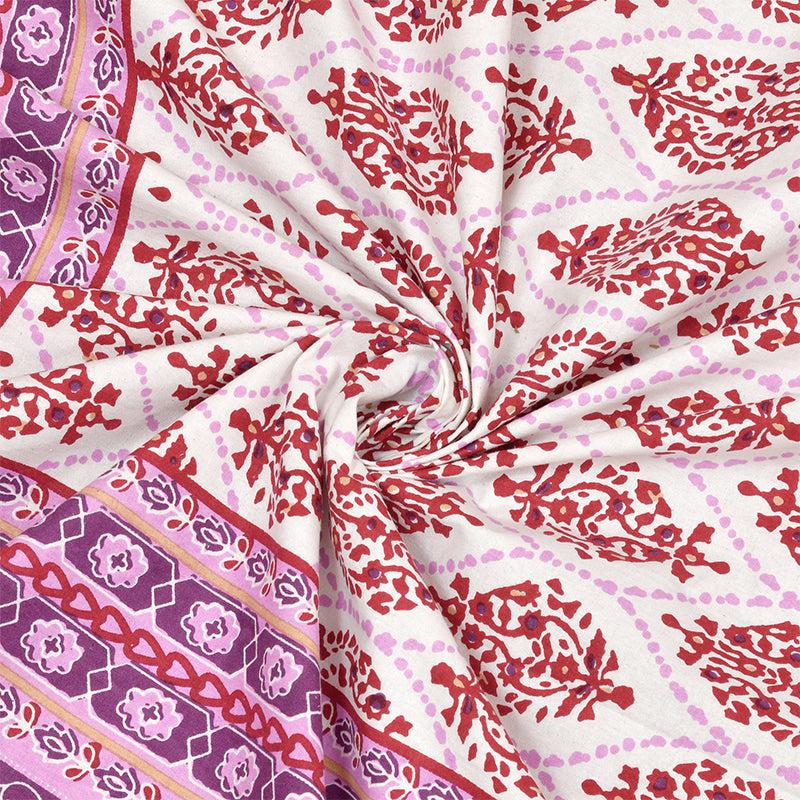 Buy Mahat Ethnic Bedsheet - Pink Bedsheets from Vaaree