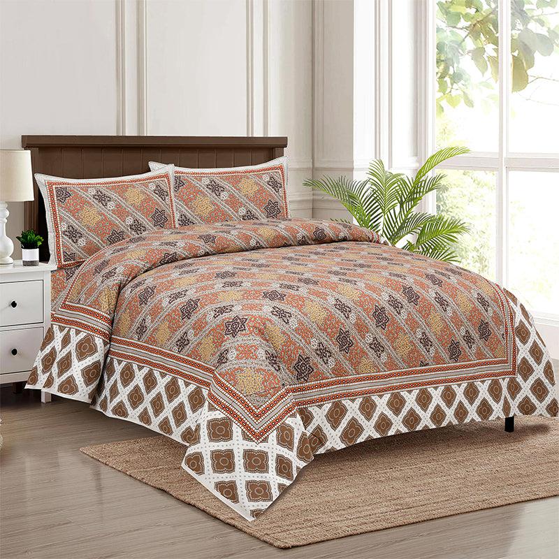 Buy Karna Ethnic Bedsheet - Peach Bedsheets from Vaaree