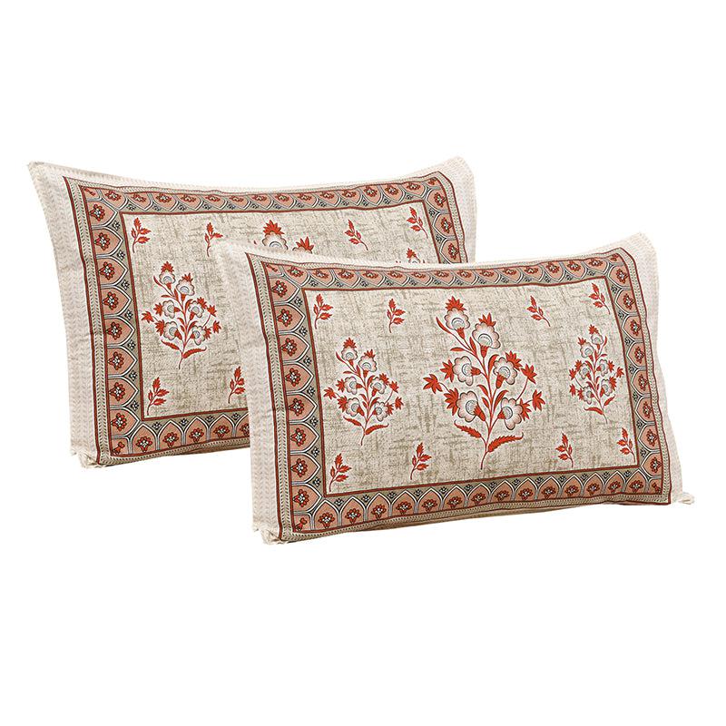 Buy Lambo Ethnic Bedsheet - Beige,Red Bedsheets from Vaaree