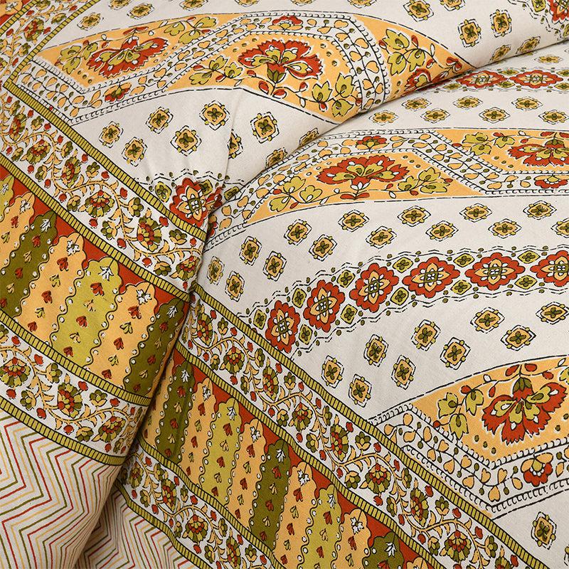 Buy Eshan Ethnic Bedsheet - Yellow Bedsheets from Vaaree