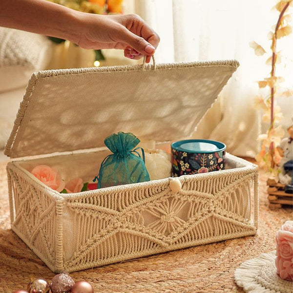 Buy Hama Handcrafted Boho Storage Box Storage Basket from Vaaree