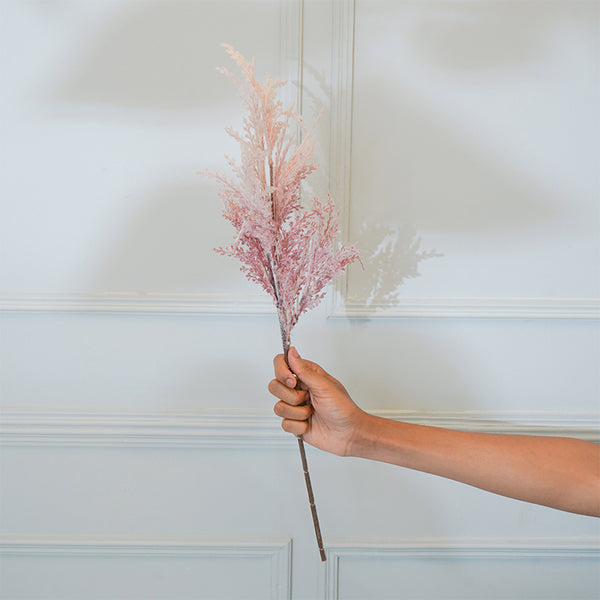 Faux Asparnagus Flower Stick (Pink) - 25 CM