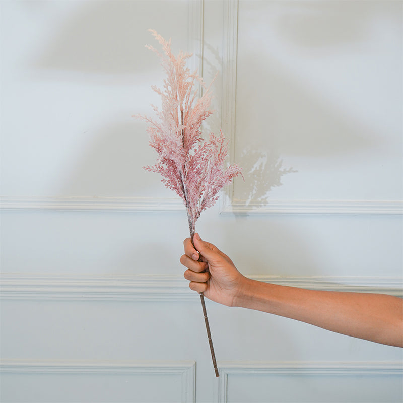 Buy Faux Asparnagus Pampas Flower Stick (Pink) - 25 CM Artificial Flowers from Vaaree