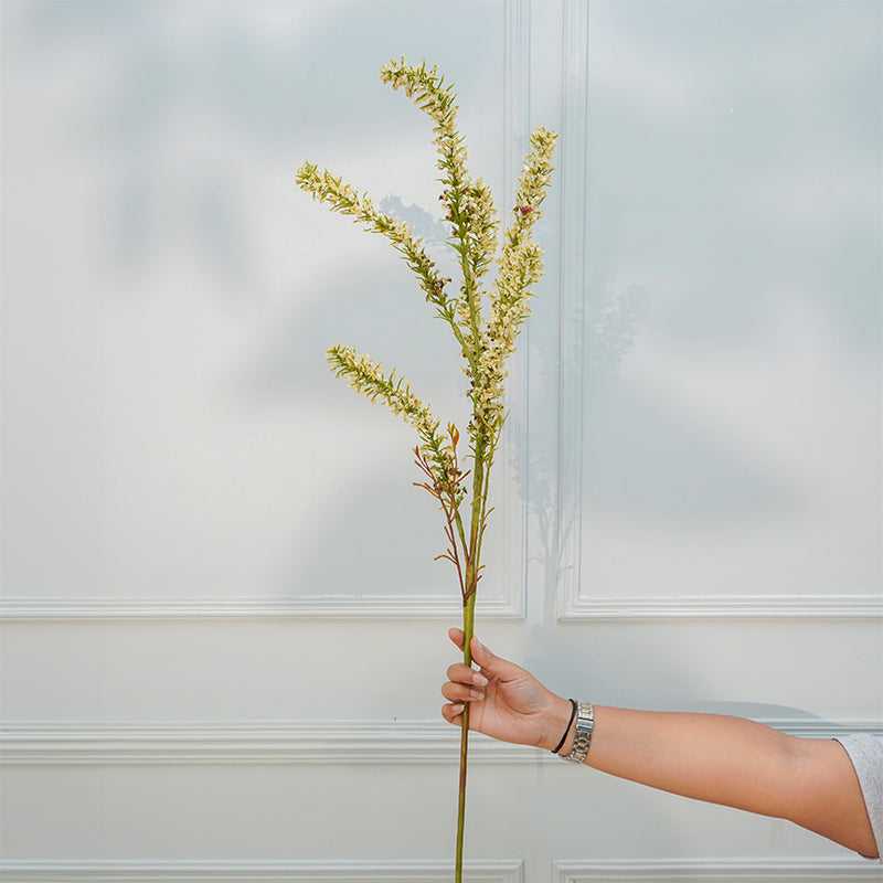 Buy Faux Autumn Amaranthus Millet Grass Flower Stick (White) - 35 CM Artificial Flowers from Vaaree