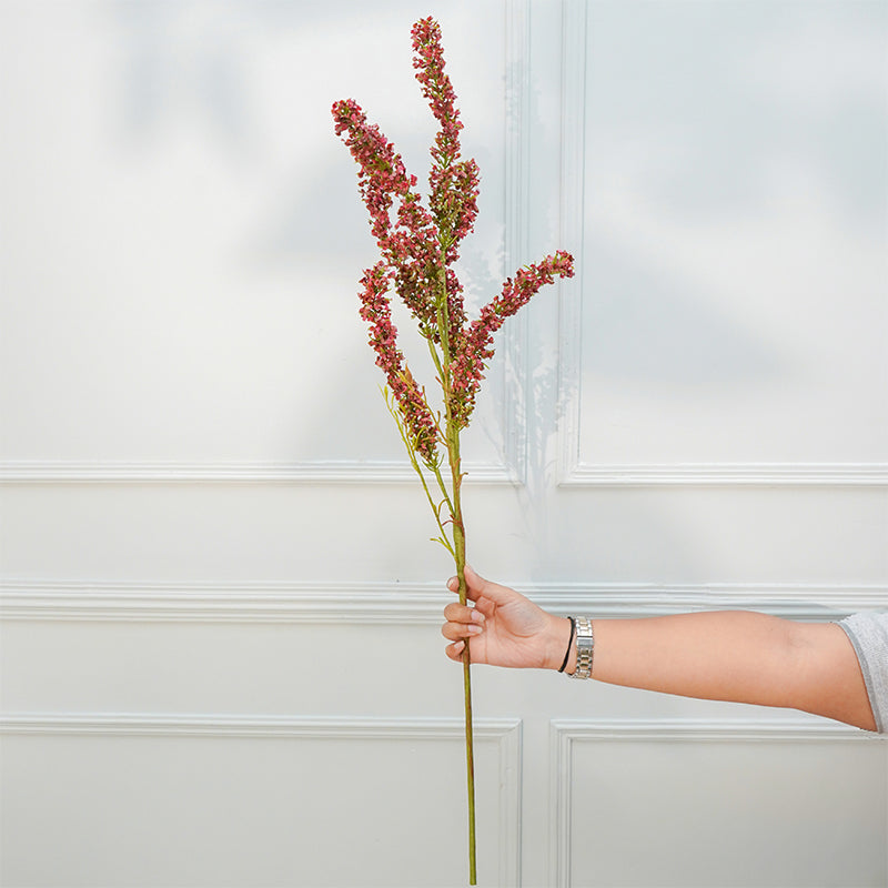 Buy Faux Autumn Amaranthus Millet Grass Flower Stick (Red) - 35 CM Artificial Flowers from Vaaree