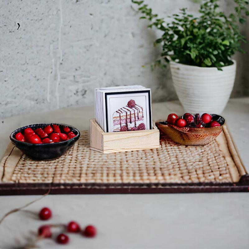 Buy Pastry Yum Coaster - Set Of Six Coasters from Vaaree