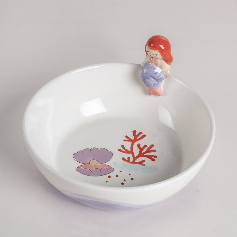 Buy Mermaid Bath Handpainted Tea & Snack Set - Three Piece Set Tea Sets & Tea Pots from Vaaree