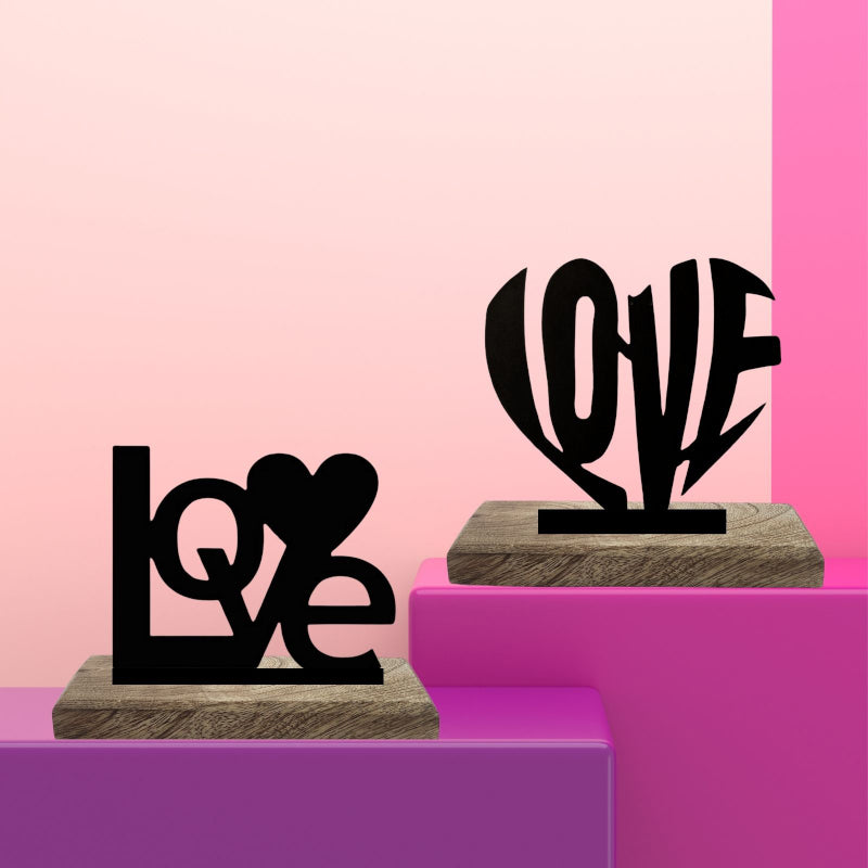 Buy Boundless Love Typography Showpiece - Set Of Two Showpieces from Vaaree