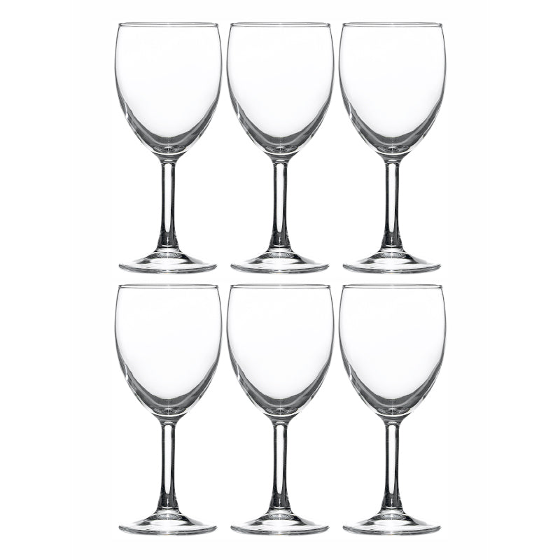 Wine & Champagne Glasses - Madelyn Glass Tumbler (220 ML) - Set Of Six